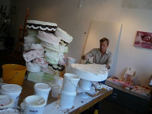 Will Cotton in his Studio